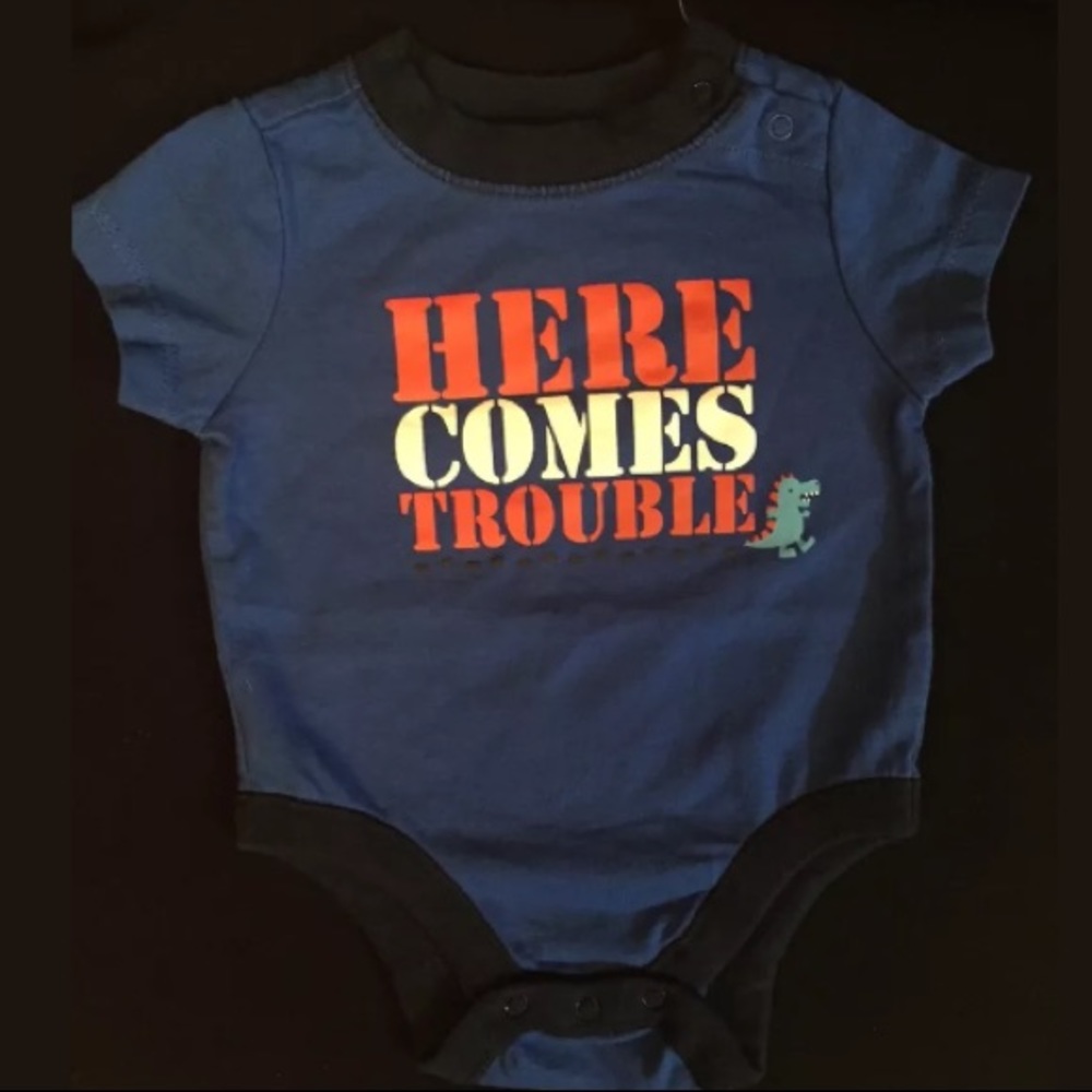 “Here Comes Trouble” Bodysuit Newborn